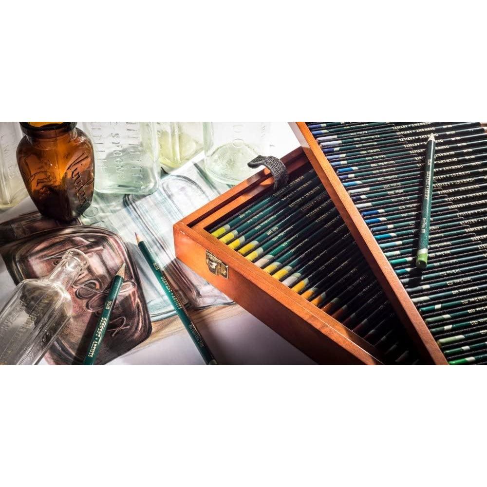 Derwent Premium Artists Colour Pencils Wooden Box (120 Colours) Wax-Based, Layering & Blending