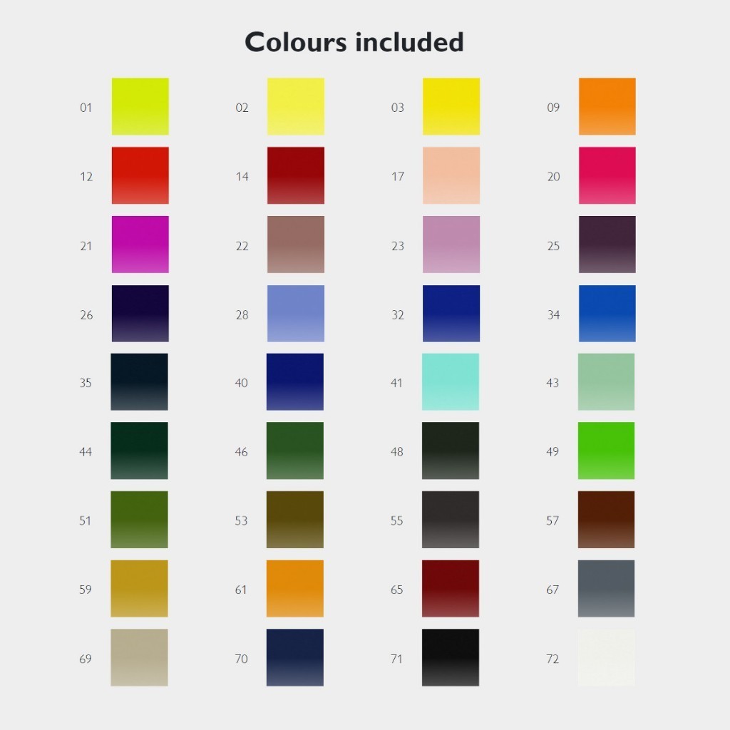 Derwent Procolour Colour Pencils Tin (36 Colours) – Smooth Oil-Like Laydown