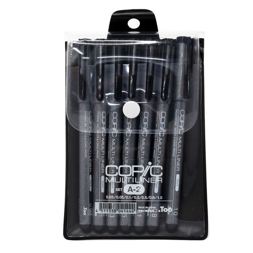 Copic Multiliner Pigment Ink Sets Black Waterproof Fineliner Pens 0.03–1.0mm [A2/B2]
