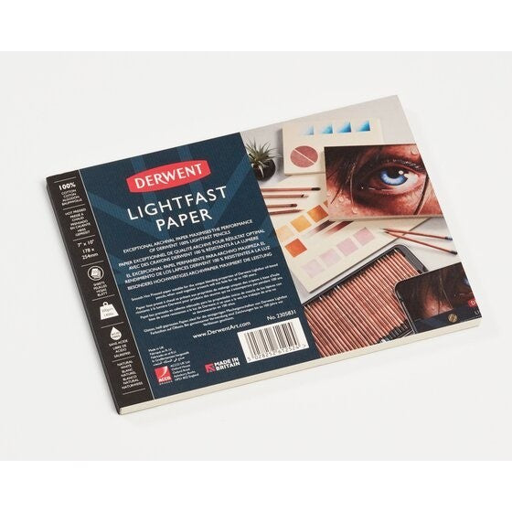 Derwent Lightfast Pad 300gsm (7” x 10”) Hot Press – 100% Cotton Archival Paper