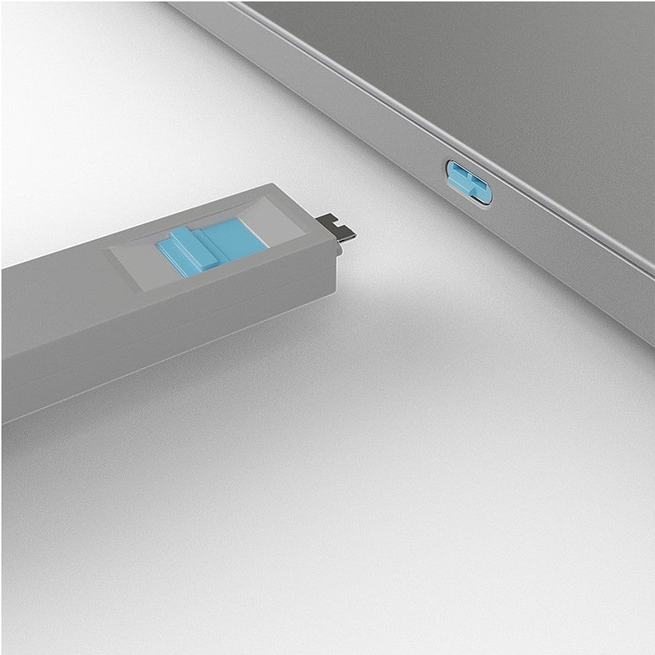 Lindy USB-C Port Blocker Blue 40465 (4 Pack + 1 Key) Thunderbolt 3 Security Lock