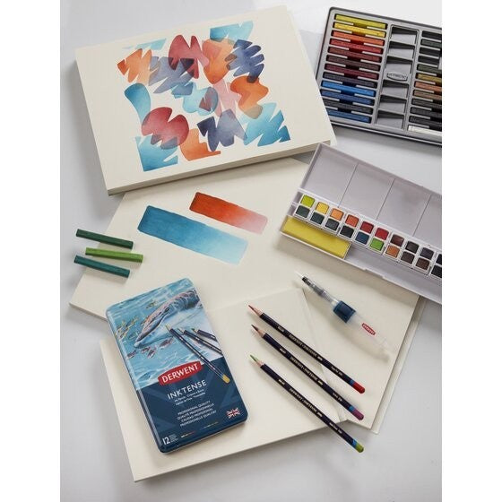 Derwent Inktense Pad 300gsm 7x10in Cold Press 20 Sheets - 100% Cotton