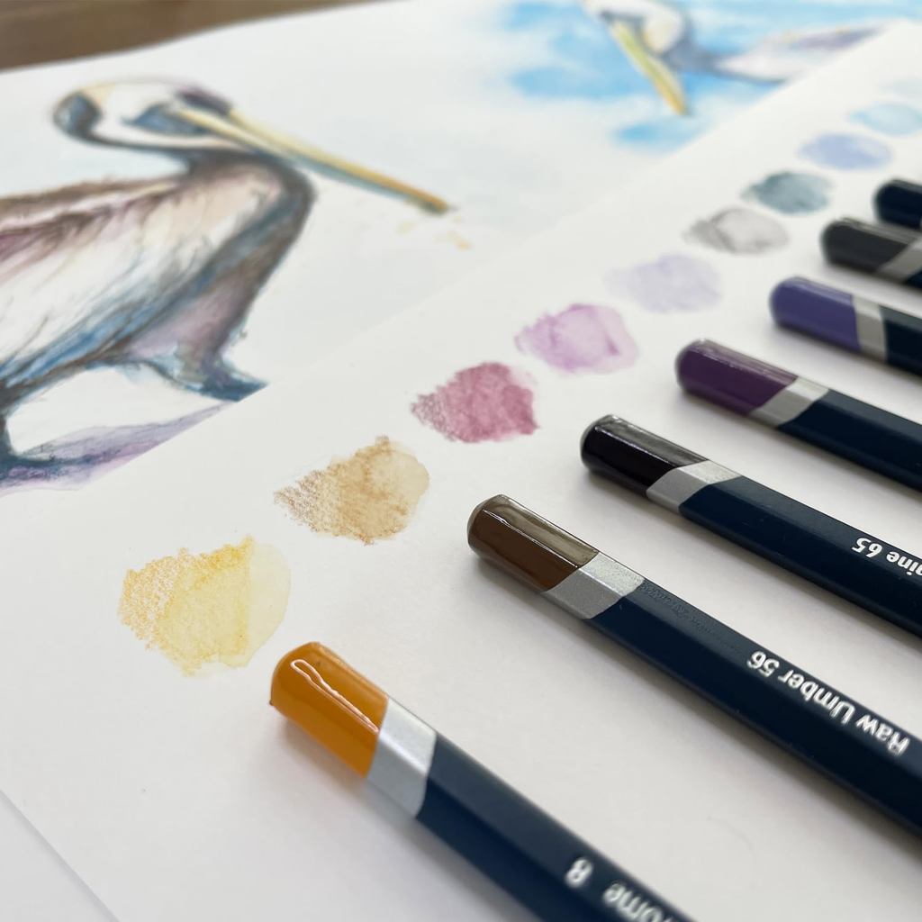 Derwent Watercolour Pencils Tin (36 Colours) – Water-Soluble Colour Pencils Portable