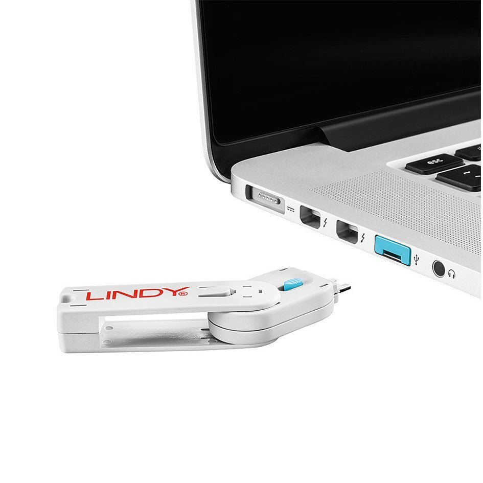 Lindy USB A Port Blocker Key Blue 40622 Replacement Removal Key USB Lock