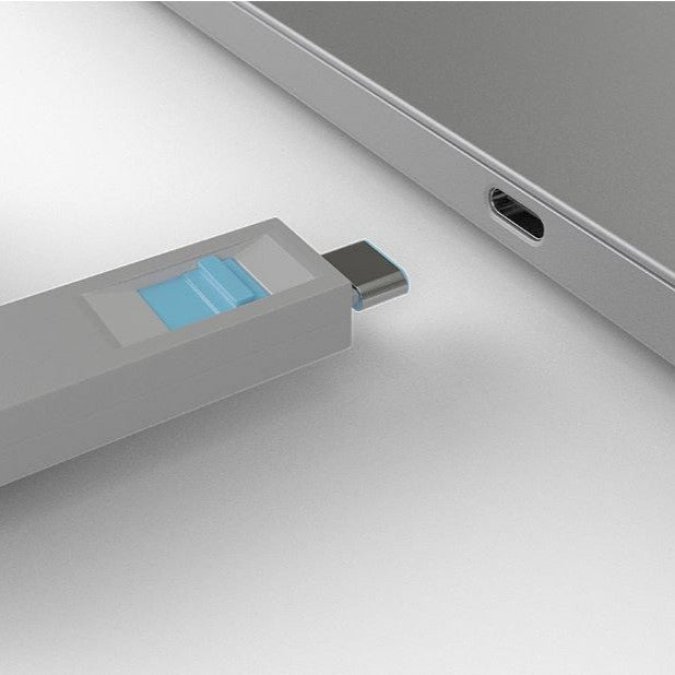 Lindy USB-C Port Blocker Blue 40465 (4 Pack + 1 Key) Thunderbolt 3 Security Lock