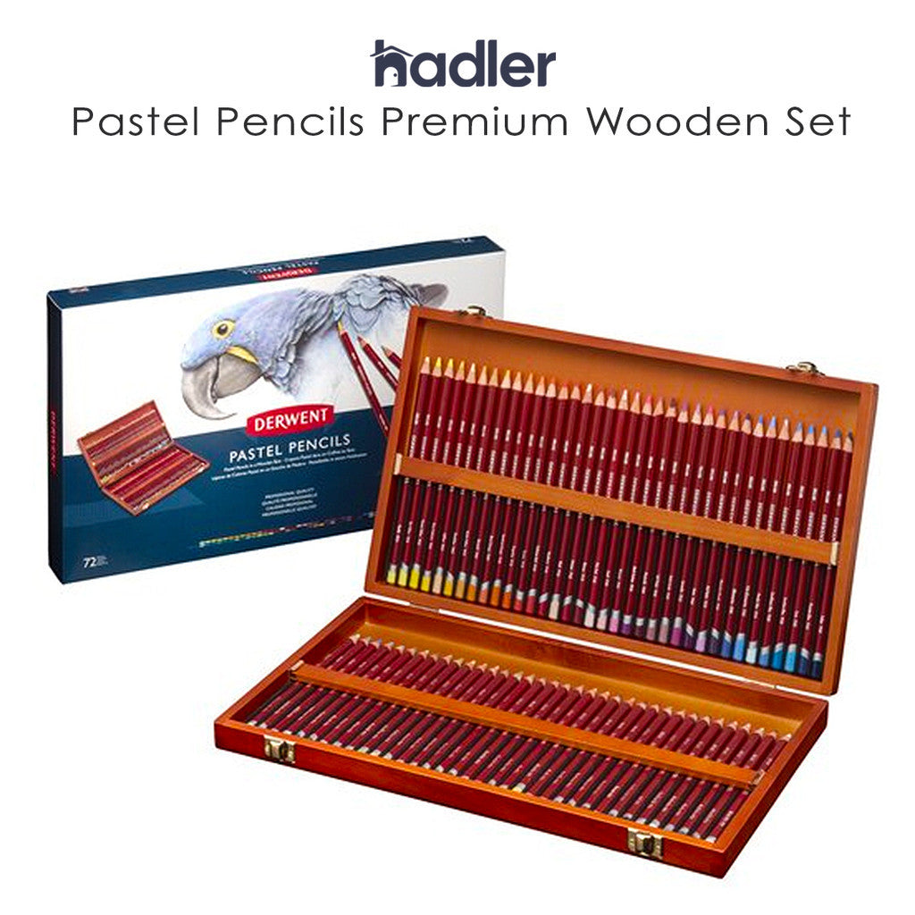Derwent Pastel Pencils Wooden Box (72 Colours) – Soft Blendable Pastels in Pencil Form Gifting Set