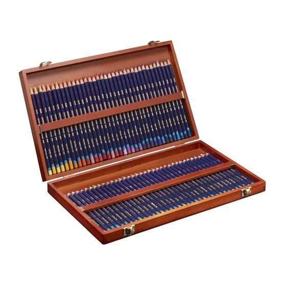 Derwent Premium Inktense Colour Pencils Wooden Box (72 Colours) – Water-Soluble Ink Pencils