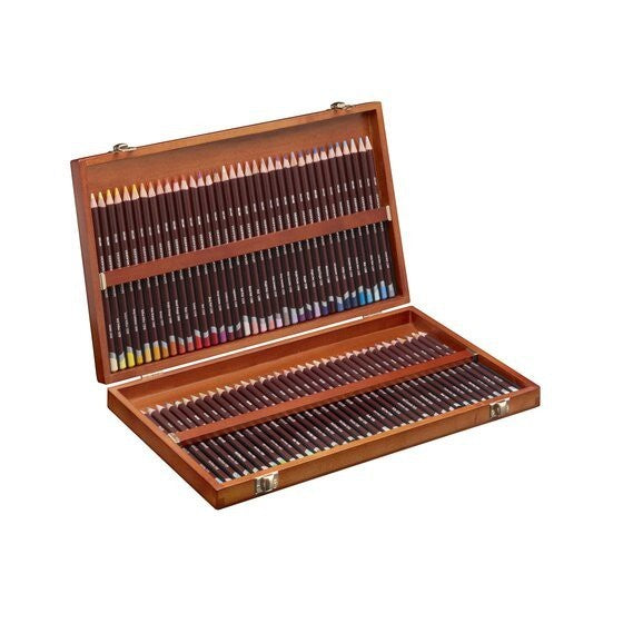 Derwent Coloursoft Colour Pencils Wooden Box (72 Colours) Ultra Soft Core & Blendable