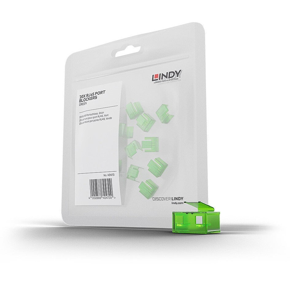 Lindy RJ45 Ethernet Port Blocker Green Kit 40472/40473/40631 LAN Network Lock