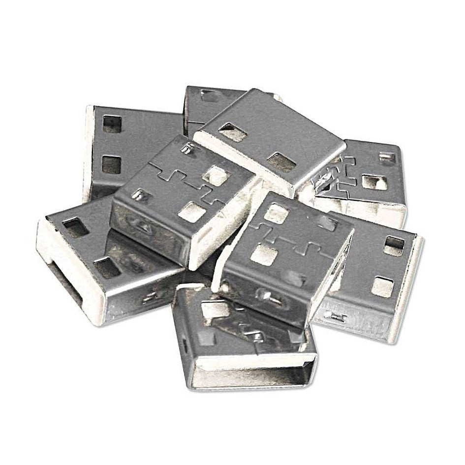 Lindy USB A Port Blocker Lock White 40464 (10 Pack) USB Security Dust Cover