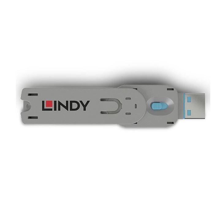 Lindy USB A Port Blocker Key Blue 40622 Replacement Removal Key USB Lock