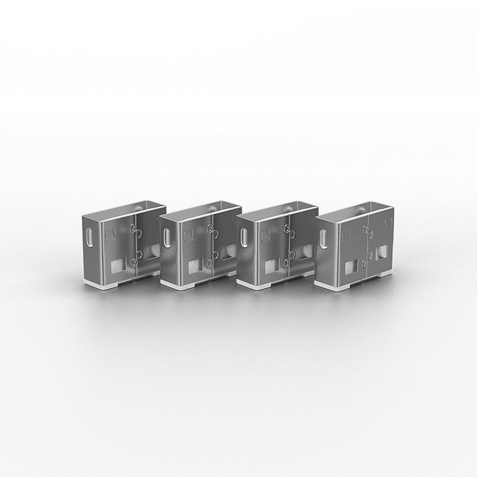 Lindy USB A Port Blocker Lock White 40464 (10 Pack) USB Security Dust Cover