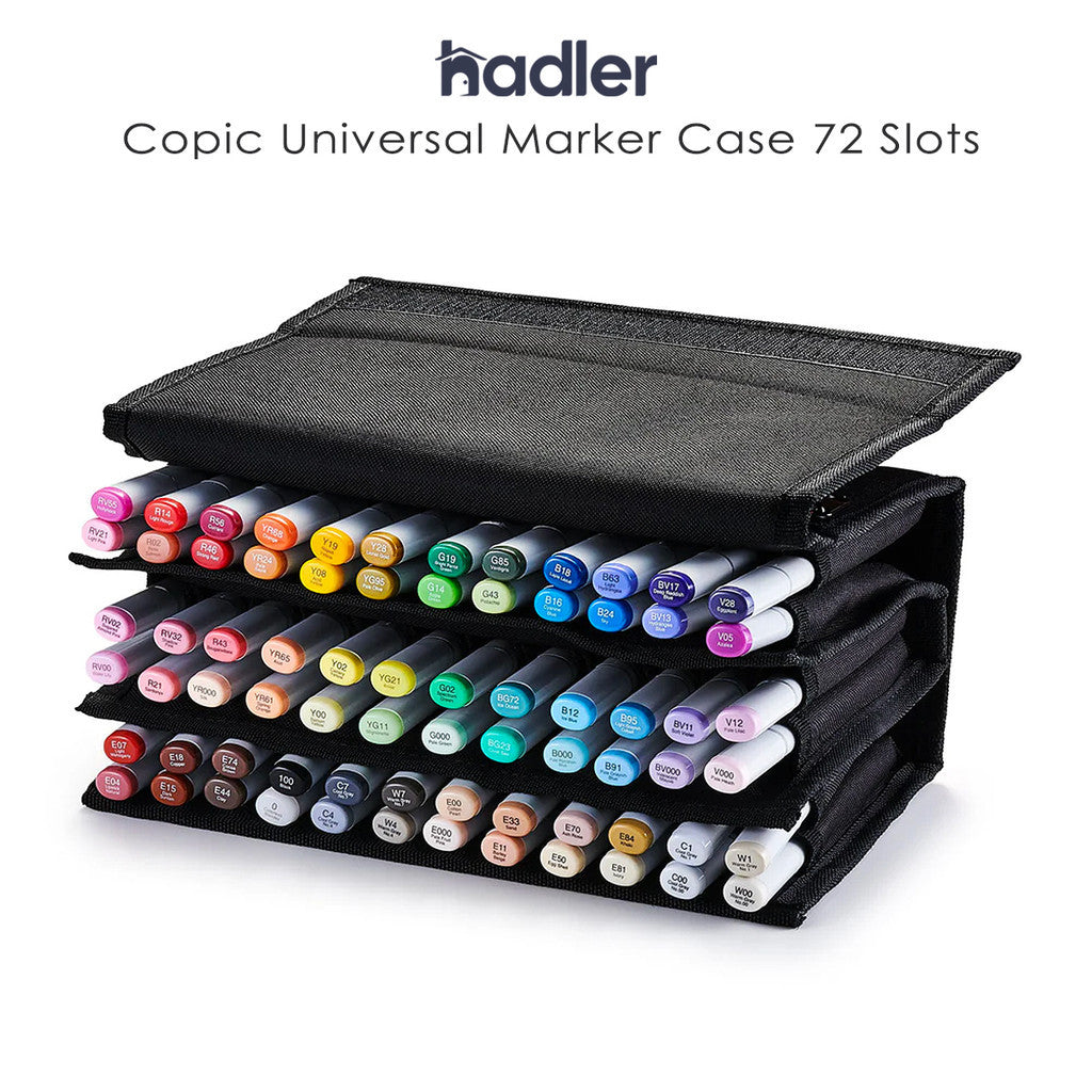 Copic Universal Marker Wallet [72 Slots] Carrying Case Shoulder Strap for Sketch Ciao Classic