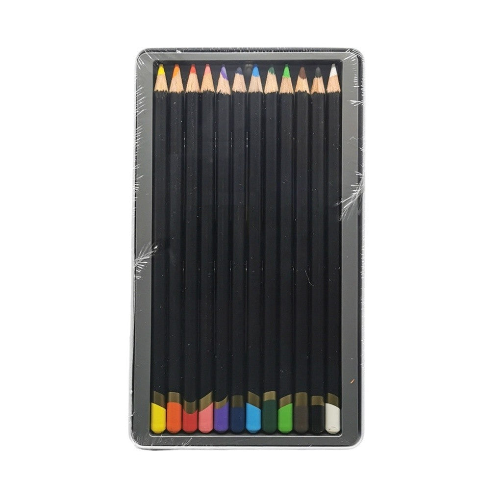 Derwent Chromaflow Colour Pencils Tin (12 Colours) – Vibrant Wax-Based Pencils