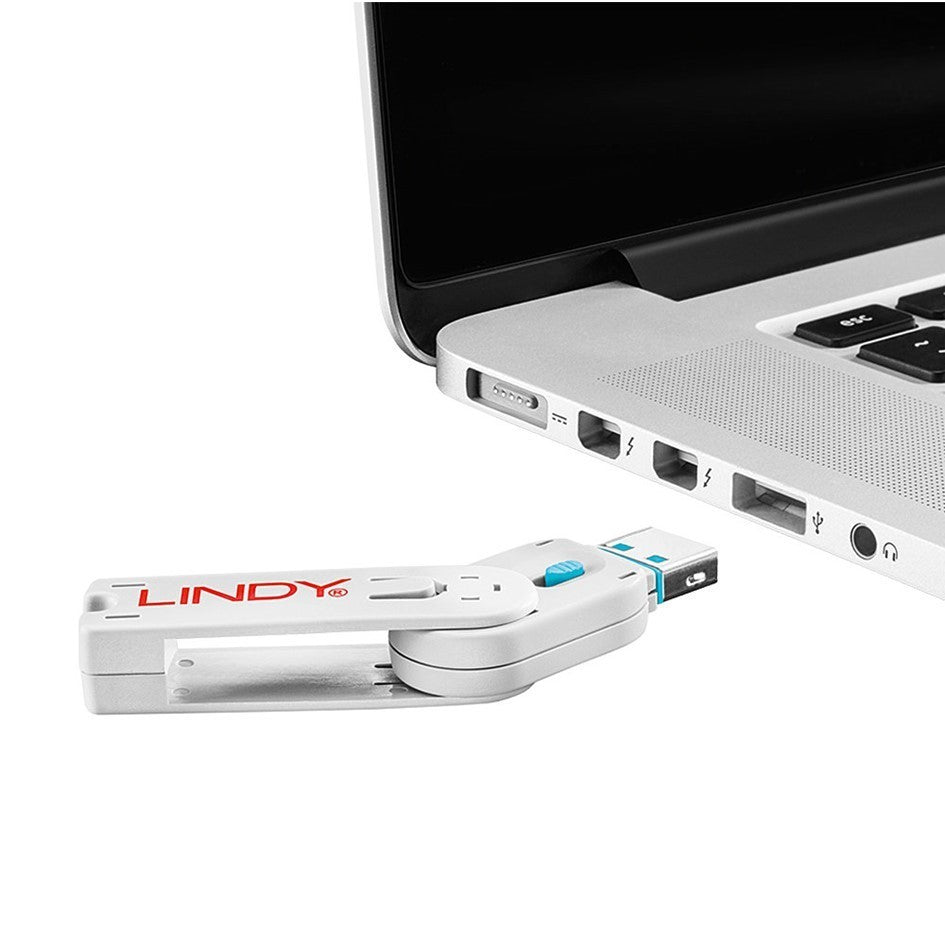 Lindy USB A Port Blocker Key Blue 40622 Replacement Removal Key USB Lock