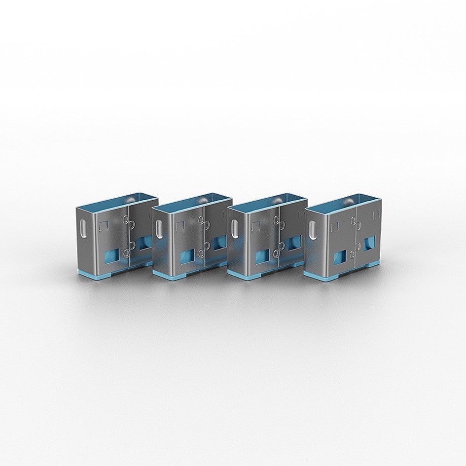 Lindy USB A Port Blocker Lock Blue 40462 (10 Pack) USB Security Dust Cover