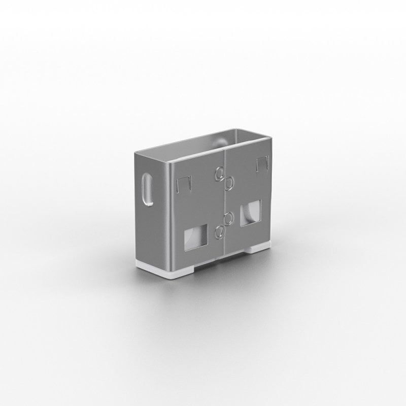 Lindy USB A Port Blocker Lock White 40464 (10 Pack) USB Security Dust Cover