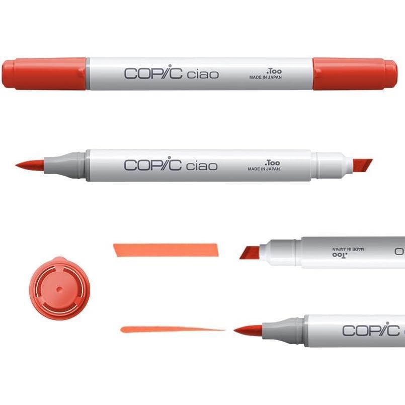 Copic Ciao 36pcs Marker Set A-E Alcohol Brush Pen Refillable Large Valve