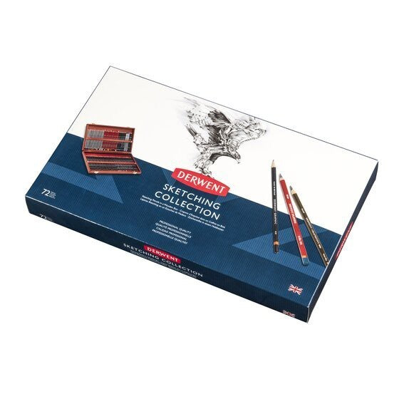 Derwent Sketching Collection Wooden Box – Complete Drawing Set Quality Gifting Professional