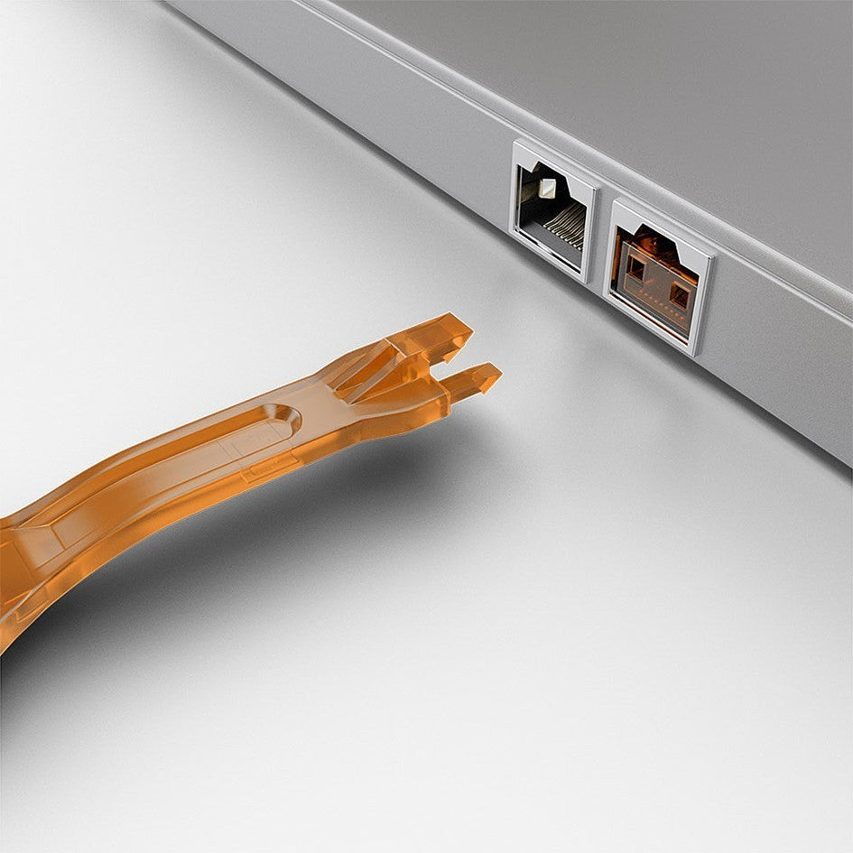 Lindy RJ45 Ethernet Port Blocker Orange Kit 40480/40481/40632 LAN Security Lock