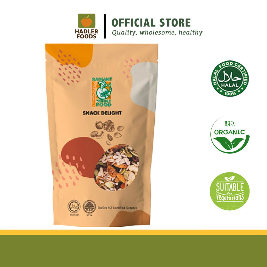 Radiant Whole Food Snack Delight 200g | Non-Roasted Trail Mix | Gluten Free | Organic Nuts & Seeds