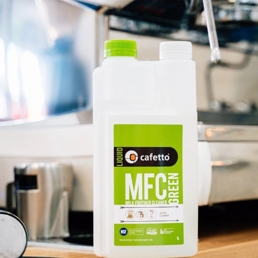 Cafetto MFC Biodegradeable Green Milk Frother Cleaner – 1 Litre for Coffee Machines