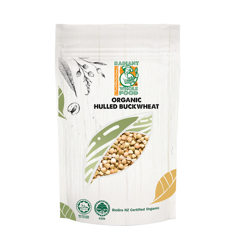 Radiant Whole Food Organic Hulled Buckwheat 500g | Gluten Free Whole Grain | High Protein & Fiber