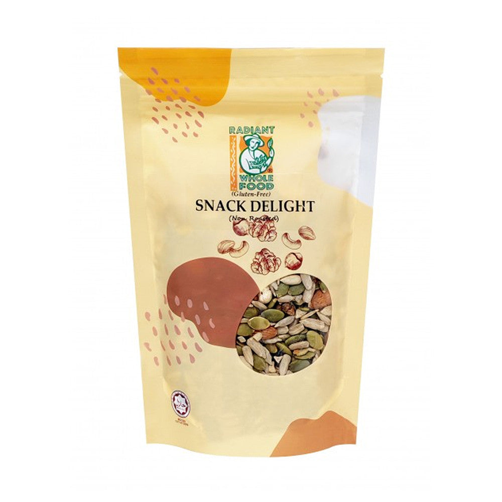 Radiant Whole Food Snack Delight 200g | Non-Roasted Trail Mix | Gluten Free | Organic Nuts & Seeds