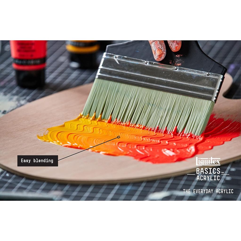 Liquitex Basics Acrylic Paint Set [24×22ml] | Student-Grade, Lightfast Pigments, Multi-Surface