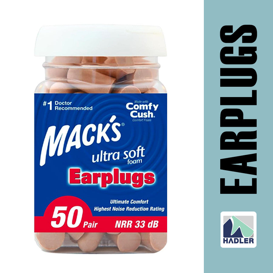 Mack’s Ultra Soft Foam Earplugs [50 Pairs] – 32dB NRR, Comfort Foam for Sleep & Noise Protection