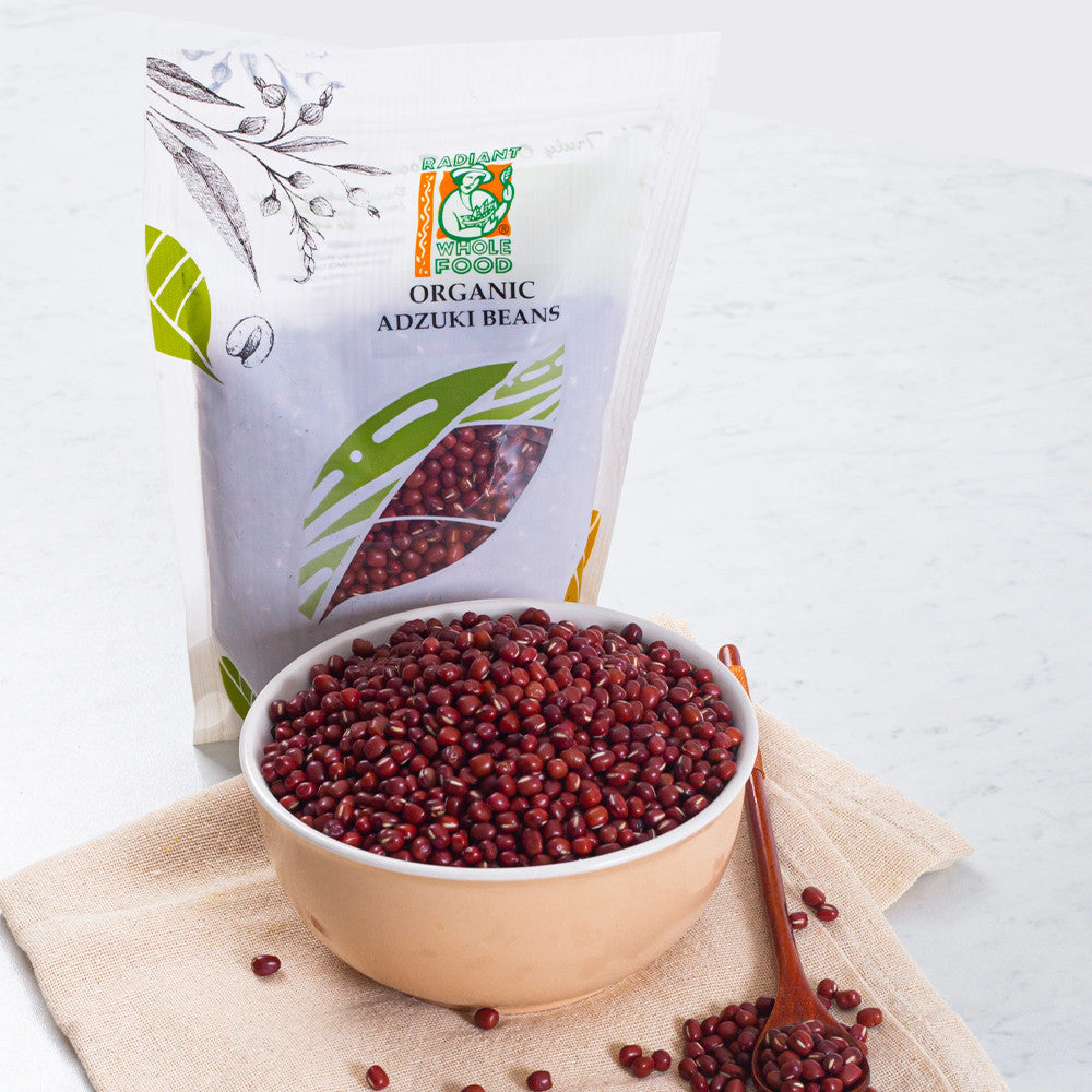 Radiant Whole Food Adzuki Red Beans 500g | High Protein & Fiber | Non-GMO