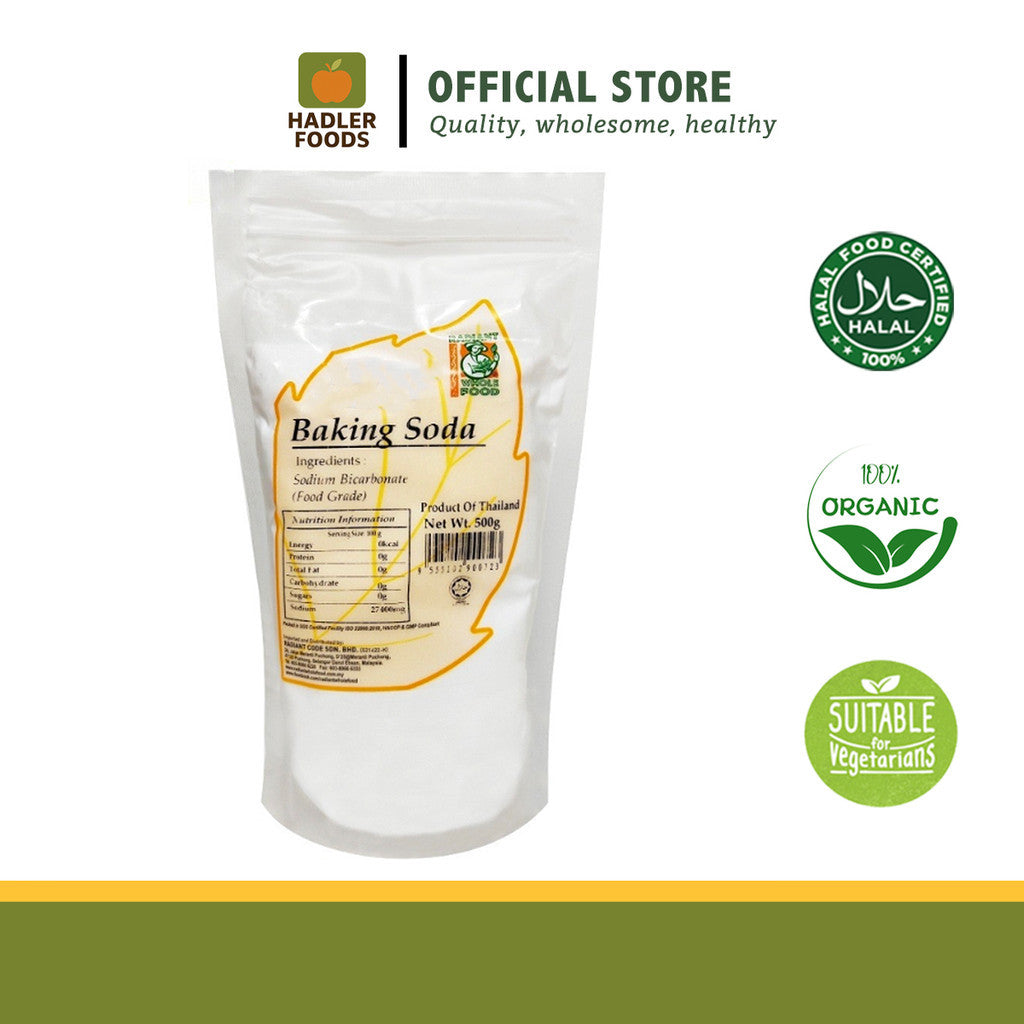 Radiant Whole Food Pure Baking Soda 500g | Food Grade | Natural Deodorant, Cleaning, Skin Care