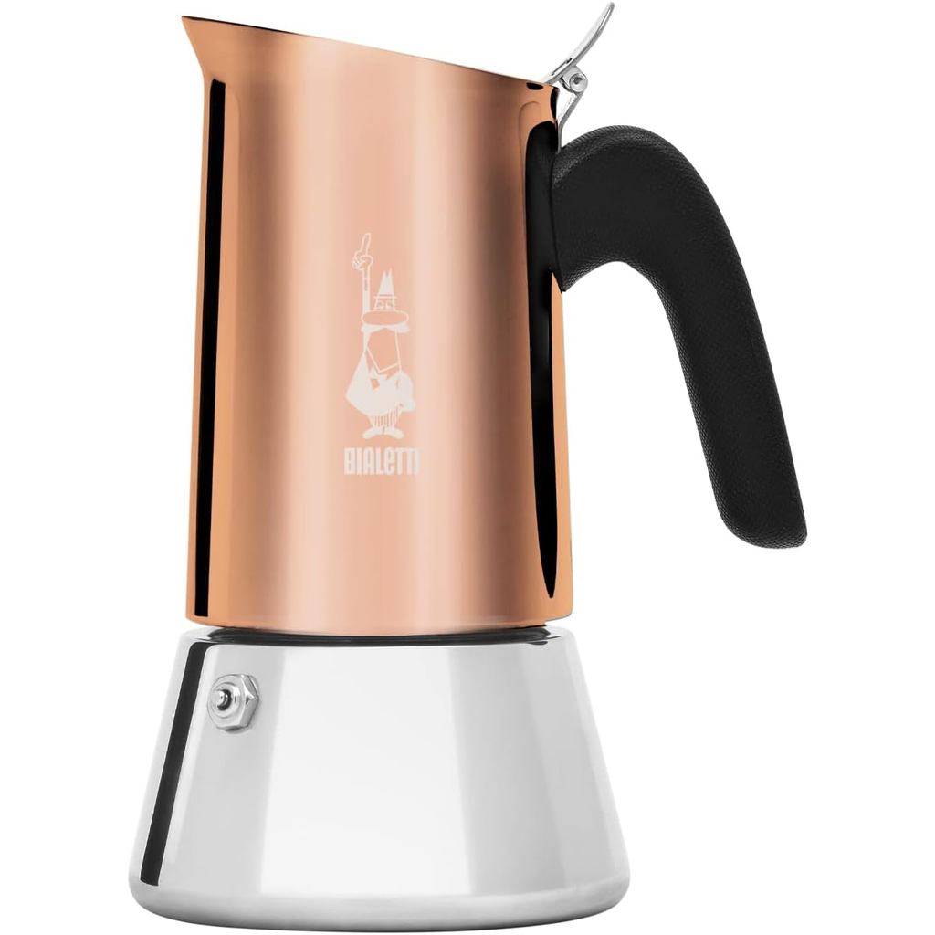 Bialetti Venus Express (4 Cup) Copper Stainless Steel Moka Pot Espresso Maker Induction Safe