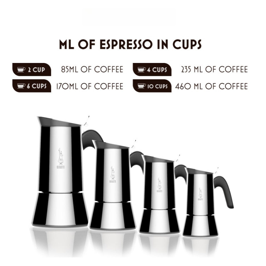 Bialetti Venus Express (4 Cup) Copper Stainless Steel Moka Pot Espresso Maker Induction Safe