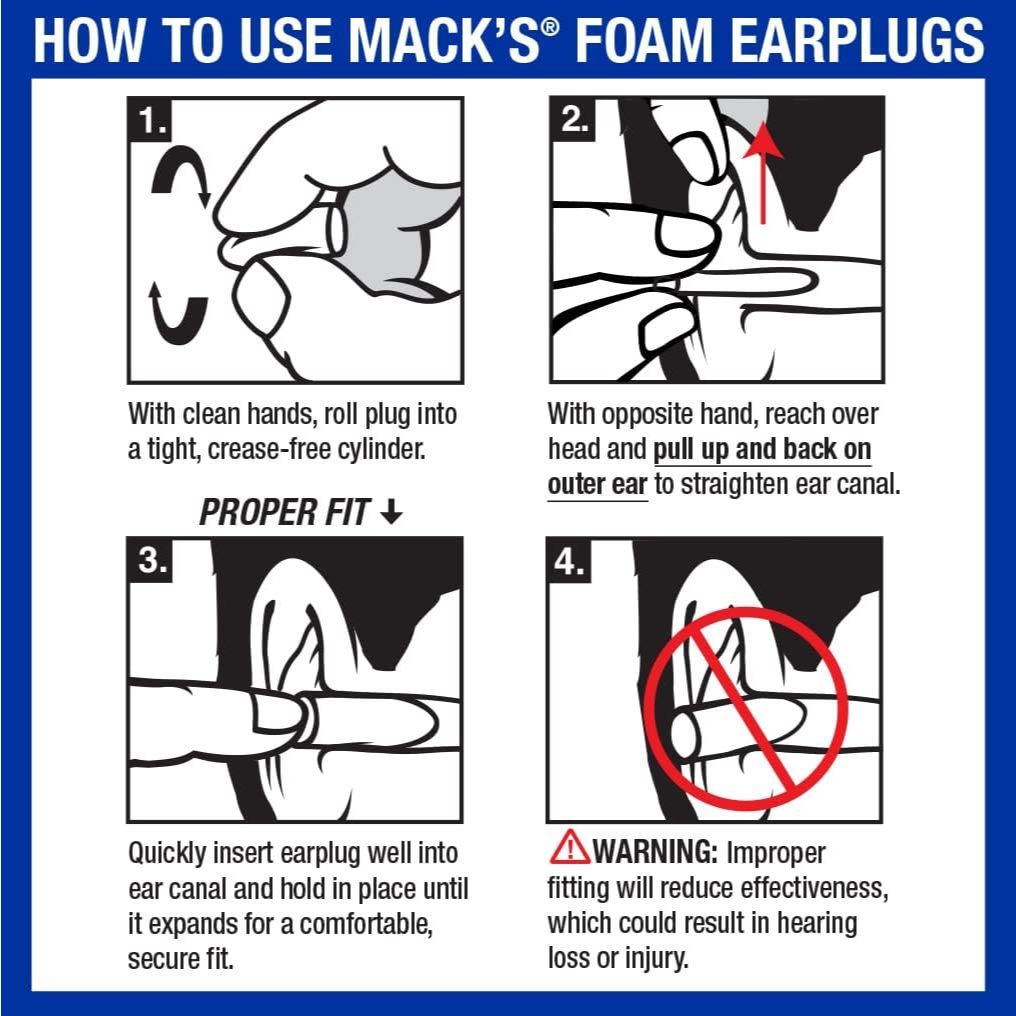 Mack’s Ultra Soft Foam Earplugs [50 Pairs] – 32dB NRR, Comfort Foam for Sleep & Noise Protection