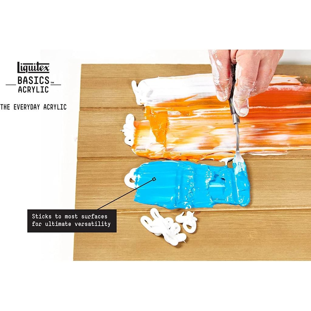 Liquitex Basics Acrylic Paint Set [5×118ml] | Primary Colours, Student-Grade, Lightfast Pigments