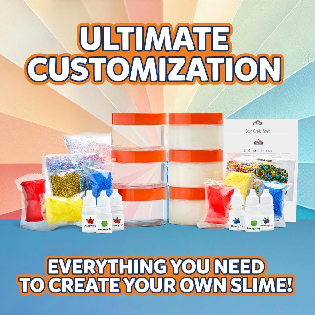 Elmer’s Color Wheel Slime Kit – 24-Piece Custom Slime Making Set with Scents & Mix-Ins