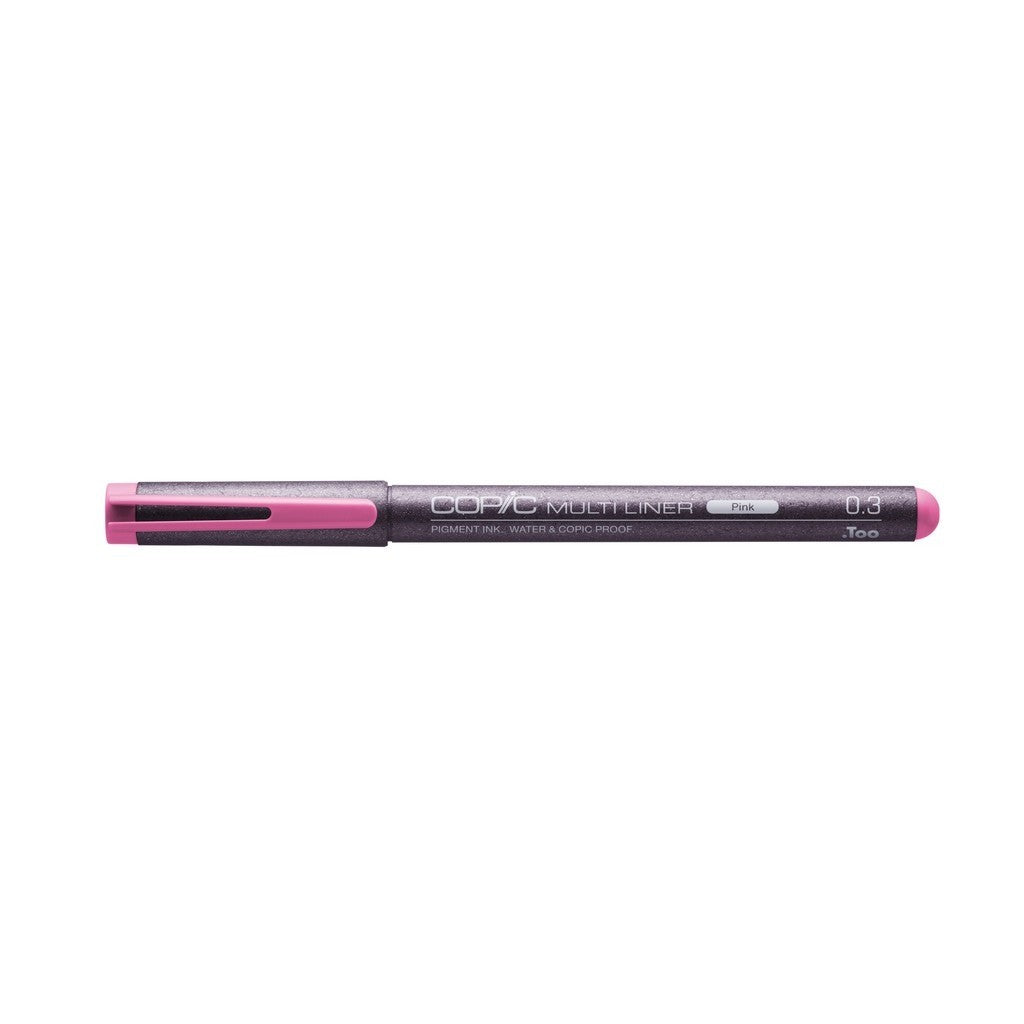 Copic Multiliner Pink 4pc Set Fine Nib [0.05-0.5mm] Pigment Ink Drawing Pens