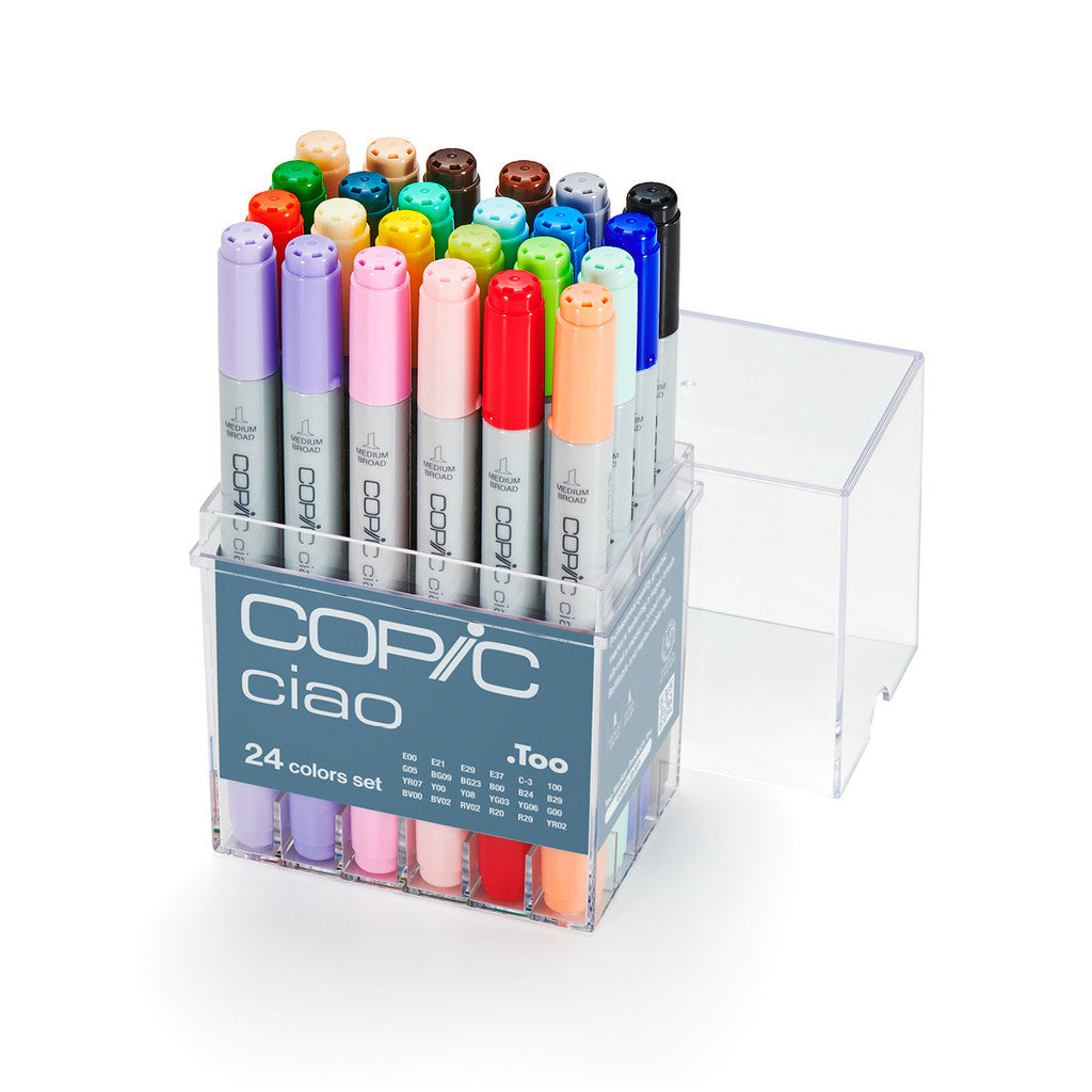 Copic Ciao 24pcs Marker Set Alcohol Brush Pen Manga Illustration Art Markers