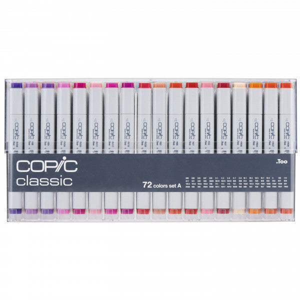 Copic Classic 72pcs Marker Set [A/B/C] Alcohol Dual Tip Square Barrel Pro Illustration