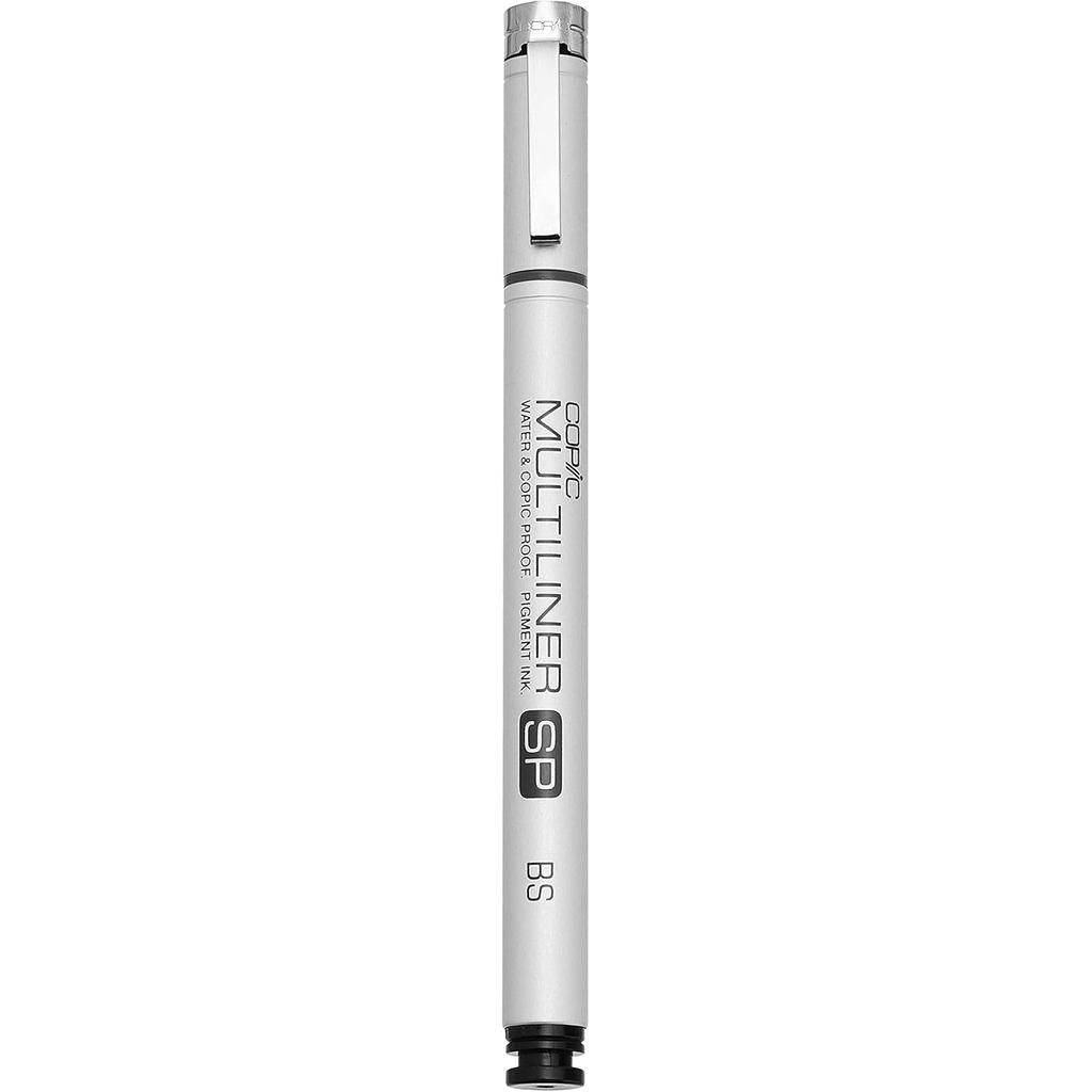 Copic Black Multiliner SP 10A Set Refillable Pigment Ink Pens [0.03-0.7mm] Brush Tip