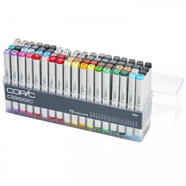 Copic Classic 72pcs Marker Set [A/B/C] Alcohol Dual Tip Square Barrel Pro Illustration