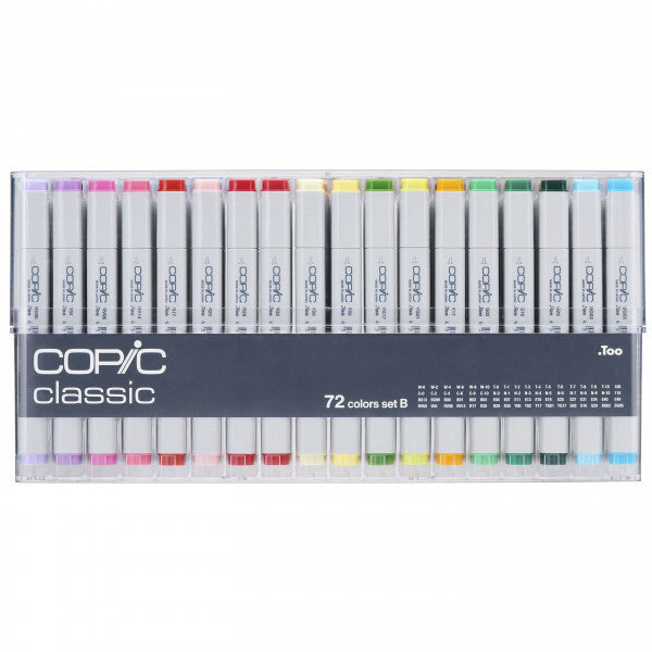 Copic Classic 72pcs Marker Set [A/B/C] Alcohol Dual Tip Square Barrel Pro Illustration