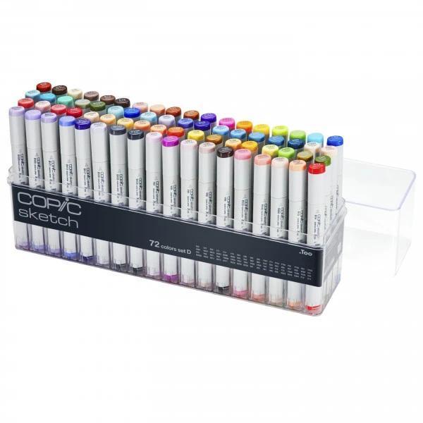 Copic Sketch 72pcs Marker Set Alcohol Brush Pens [A–E] Collection Illustrations Manga