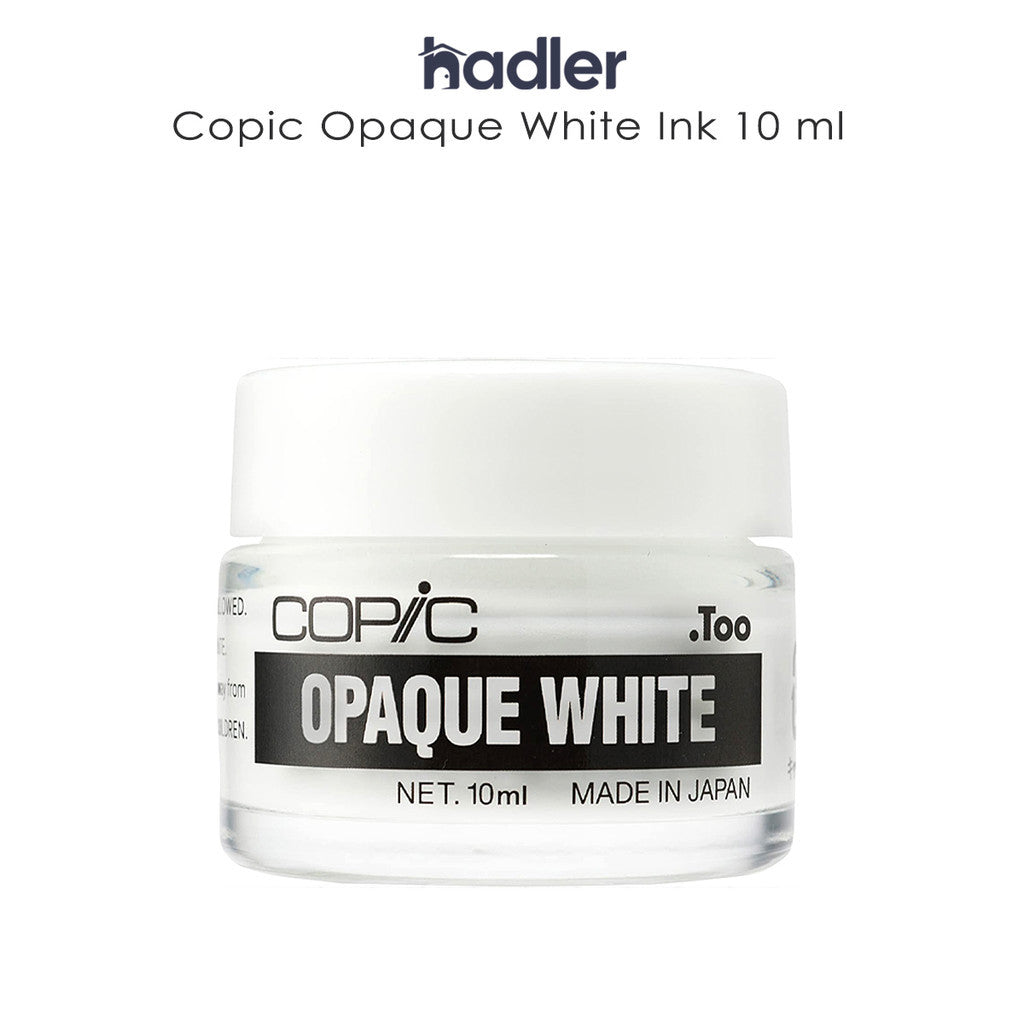 Copic Opaque White 10ml – High Coverage White Ink for Highlights & Illustration Brush Application