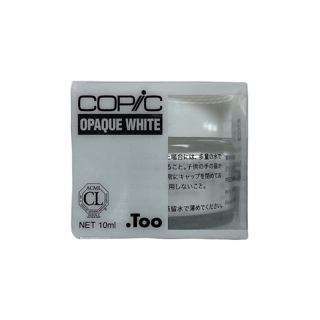Copic Opaque White 10ml – High Coverage White Ink for Highlights & Illustration Brush Application