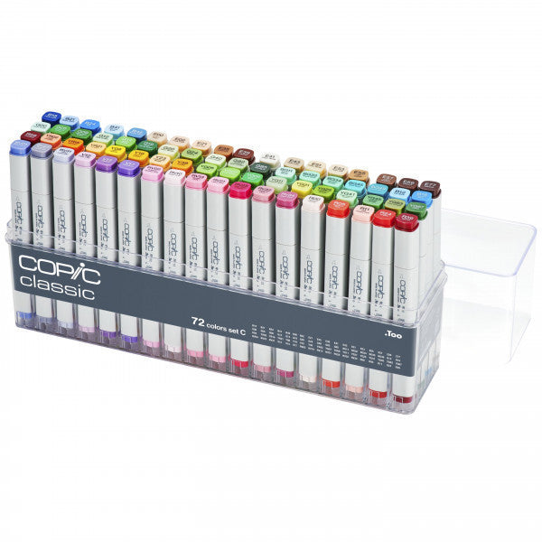 Copic Classic 72pcs Marker Set [A/B/C] Alcohol Dual Tip Square Barrel Pro Illustration