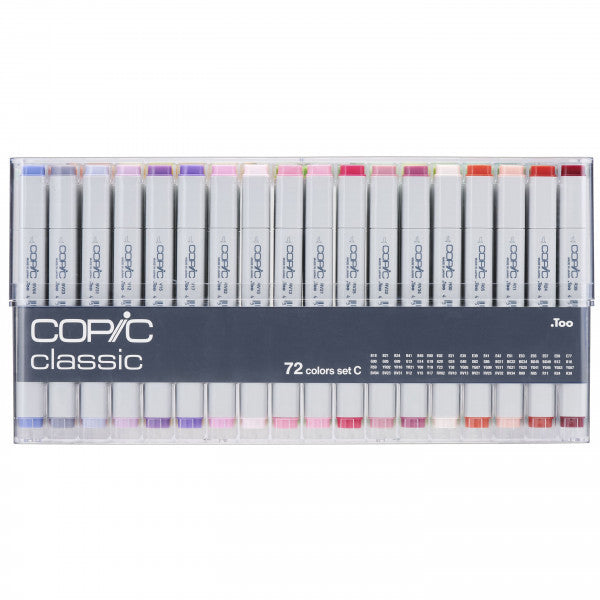 Copic Classic 72pcs Marker Set [A/B/C] Alcohol Dual Tip Square Barrel Pro Illustration