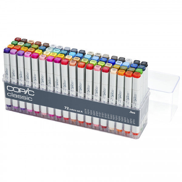 Copic Classic 72pcs Marker Set [A/B/C] Alcohol Dual Tip Square Barrel Pro Illustration