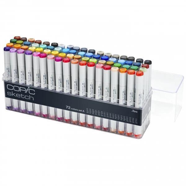 Copic Sketch 72pcs Marker Set Alcohol Brush Pens [A–E] Collection Illustrations Manga